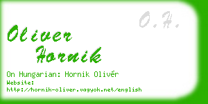 oliver hornik business card
